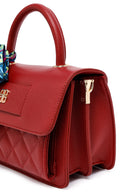 Woman Burgundy Long Strap Quilted Mini Crossbody Bag | Derimod Woman Burgundy Long Strap Quilted Mini Crossbody Bag | Derimod