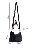 Woman Black Long Strap Shoulder Bag | Derimod Woman Black Long Strap Shoulder Bag | Derimod