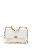 Kadın Krem Uzun Askılı Kapitone Çapraz Çanta | Derimod Kadın Krem Uzun Askılı Kapitone Çapraz Çanta | Derimod