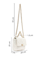 Kadın Krem Uzun Askılı Kapitone Çapraz Çanta | Derimod Kadın Krem Uzun Askılı Kapitone Çapraz Çanta | Derimod