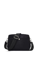Women's Black Long Strap Fabric Crossbody Bag | Derimod Women's Black Long Strap Fabric Crossbody Bag | Derimod