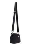Women's Black Long Strap Fabric Crossbody Bag | Derimod Women's Black Long Strap Fabric Crossbody Bag | Derimod