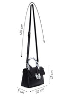 Women's Black Long Strapped Mini Crossbody Bag with Accessories | Derimod Women's Black Long Strapped Mini Crossbody Bag with Accessories | Derimod