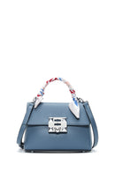Women's Blue Long Strap Accessorized Mini Crossbody Bag | Derimod Women's Blue Long Strap Accessorized Mini Crossbody Bag | Derimod