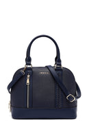 Woman Navy Blue Long Strap Classic Shoulder Bag | Derimod Woman Navy Blue Long Strap Classic Shoulder Bag | Derimod