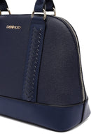 Woman Navy Blue Long Strap Classic Shoulder Bag | Derimod Woman Navy Blue Long Strap Classic Shoulder Bag | Derimod