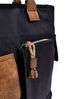 Kadın Siyah Uzun Askılı Kumaş Omuz Çantası | Derimod Kadın Siyah Uzun Askılı Kumaş Omuz Çantası | Derimod