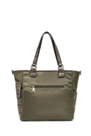 Kadın Haki Uzun Askılı Kumaş Omuz Çantası | Derimod Kadın Haki Uzun Askılı Kumaş Omuz Çantası | Derimod