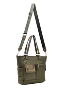 Kadın Haki Uzun Askılı Kumaş Omuz Çantası | Derimod Kadın Haki Uzun Askılı Kumaş Omuz Çantası | Derimod