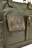 Kadın Haki Uzun Askılı Kumaş Omuz Çantası | Derimod Kadın Haki Uzun Askılı Kumaş Omuz Çantası | Derimod