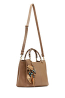 Women's Beige Long Strapped Accessorized Handbag | Derimod Women's Beige Long Strapped Accessorized Handbag | Derimod