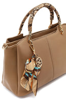 Women's Beige Long Strapped Accessorized Handbag | Derimod Women's Beige Long Strapped Accessorized Handbag | Derimod