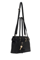Women's Black Long Strapped Accessorized Shoulder Bag | Derimod Women's Black Long Strapped Accessorized Shoulder Bag | Derimod