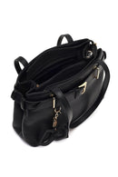 Women's Black Long Strapped Accessorized Shoulder Bag | Derimod Women's Black Long Strapped Accessorized Shoulder Bag | Derimod