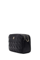 Women's Black Long Strapped Printed Crossbody Bag | Derimod Women's Black Long Strapped Printed Crossbody Bag | Derimod