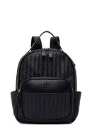 Women's Black Printed Backpack | Derimod Women's Black Printed Backpack | Derimod