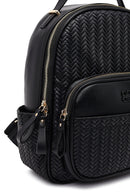 Women's Black Printed Backpack | Derimod Women's Black Printed Backpack | Derimod