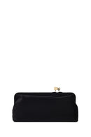 Women's Black Long Strap Velvet Clutch Bag | Derimod Women's Black Long Strap Velvet Clutch Bag | Derimod