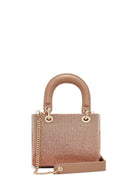 Woman Beige Long Strap Stoned Mini Evening Bag | Derimod Woman Beige Long Strap Stoned Mini Evening Bag | Derimod