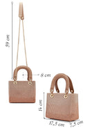 Woman Beige Long Strap Stoned Mini Evening Bag | Derimod Woman Beige Long Strap Stoned Mini Evening Bag | Derimod