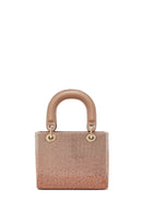 Woman Beige Long Strap Stoned Mini Evening Bag | Derimod Woman Beige Long Strap Stoned Mini Evening Bag | Derimod