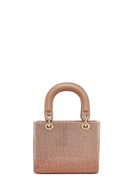 Woman Beige Long Strap Stoned Mini Evening Bag | Derimod Woman Beige Long Strap Stoned Mini Evening Bag | Derimod