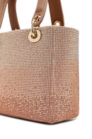 Woman Beige Long Strap Stoned Mini Evening Bag | Derimod Woman Beige Long Strap Stoned Mini Evening Bag | Derimod