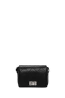 Women's Black Chain Strap Quilted Mini Crossbody Bag | Derimod Women's Black Chain Strap Quilted Mini Crossbody Bag | Derimod