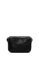 Women's Black Chain Strap Quilted Mini Crossbody Bag | Derimod Women's Black Chain Strap Quilted Mini Crossbody Bag | Derimod