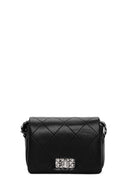Women's Black Chain Strap Quilted Mini Crossbody Bag | Derimod Women's Black Chain Strap Quilted Mini Crossbody Bag | Derimod
