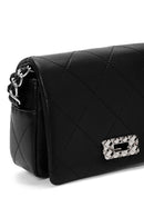 Women's Black Chain Strap Quilted Mini Crossbody Bag | Derimod Women's Black Chain Strap Quilted Mini Crossbody Bag | Derimod