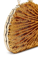 Kadın Altın Uzun Zincir Askılı Pullu Kutu Abiye Kol Çantası | Derimod Kadın Altın Uzun Zincir Askılı Pullu Kutu Abiye Kol Çantası | Derimod