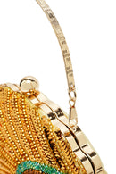 Kadın Altın Uzun Zincir Askılı Pullu Kutu Abiye Kol Çantası | Derimod Kadın Altın Uzun Zincir Askılı Pullu Kutu Abiye Kol Çantası | Derimod