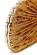 Kadın Altın Uzun Zincir Askılı Pullu Kutu Abiye Kol Çantası | Derimod Kadın Altın Uzun Zincir Askılı Pullu Kutu Abiye Kol Çantası | Derimod