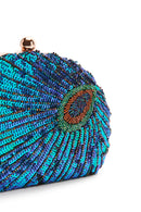 Kadın Mavi Uzun Zincir Askılı Pullu Kutu Abiye Kol Çantası | Derimod Kadın Mavi Uzun Zincir Askılı Pullu Kutu Abiye Kol Çantası | Derimod