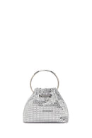 Women's Silver Embellished Mini Dress Shoulder Bag | Derimod Women's Silver Embellished Mini Dress Shoulder Bag | Derimod