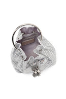 Women's Silver Embellished Mini Dress Shoulder Bag | Derimod Women's Silver Embellished Mini Dress Shoulder Bag | Derimod