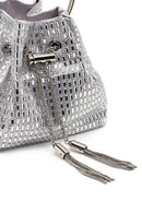 Women's Silver Embellished Mini Dress Shoulder Bag | Derimod Women's Silver Embellished Mini Dress Shoulder Bag | Derimod