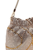 Women's Gold Long Chain Strap Embellished Mini Evening Handbag | Derimod Women's Gold Long Chain Strap Embellished Mini Evening Handbag | Derimod