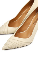 Kadın Krem İnce Topuklu Deri Stiletto | Derimod Kadın Krem İnce Topuklu Deri Stiletto | Derimod