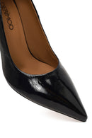 Women's Black Thin Heeled Leather Stiletto | Derimod Women's Black Thin Heeled Leather Stiletto | Derimod