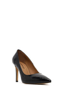 Women's Black Thin Heeled Leather Stiletto | Derimod Women's Black Thin Heeled Leather Stiletto | Derimod