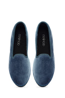 Women's Blue Fabric Loafer | Derimod Women's Blue Fabric Loafer | Derimod