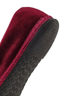 Kadın Bordo Tokalı Kumaş Babet | Derimod Kadın Bordo Tokalı Kumaş Babet | Derimod