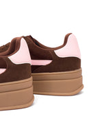 Kadın Kahverengi Bağcıklı Kalın Tabanlı Sneaker | Derimod Kadın Kahverengi Bağcıklı Kalın Tabanlı Sneaker | Derimod