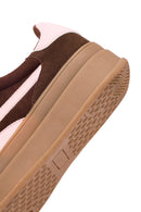 Kadın Kahverengi Bağcıklı Kalın Tabanlı Sneaker | Derimod Kadın Kahverengi Bağcıklı Kalın Tabanlı Sneaker | Derimod