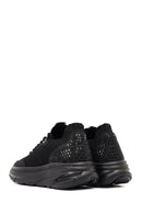 Derimod Zero Women's Black Lace-Up Thick-Soled Fabric Sneaker | Derimod Derimod Zero Women's Black Lace-Up Thick-Soled Fabric Sneaker | Derimod