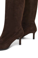 Kadın Kahverengi İnce Topuklu Süet Deri Çizme | Derimod Kadın Kahverengi İnce Topuklu Süet Deri Çizme | Derimod