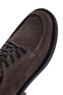 Woman Mink Laced Suede Leather Casual Shoes | Derimod Woman Mink Laced Suede Leather Casual Shoes | Derimod