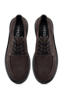 Woman Mink Laced Suede Leather Casual Shoes | Derimod Woman Mink Laced Suede Leather Casual Shoes | Derimod